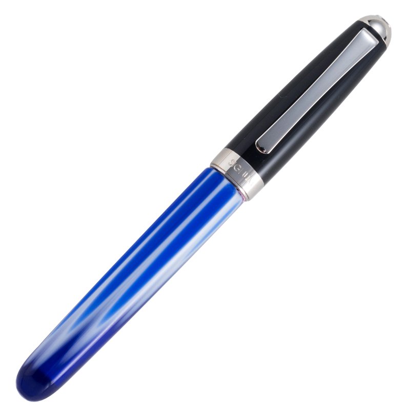 シグナム　スモールソラーレ　18金ペン先　万年筆　ブルー　Fサイズ長さ11cm太さ15cm